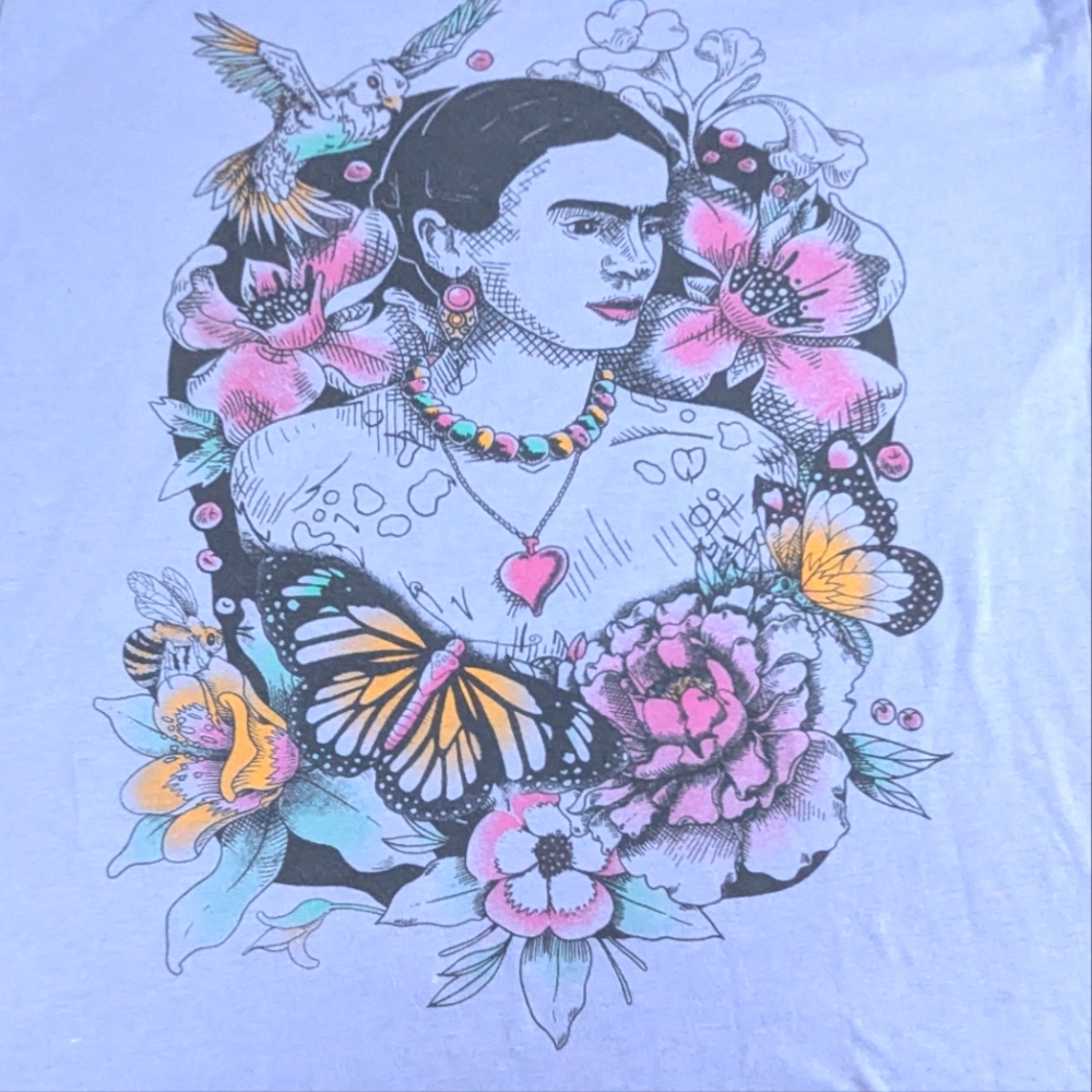 Frida Kahlo by Jerry Leigh Beautifully Illustrated Graphics on Front Back Small